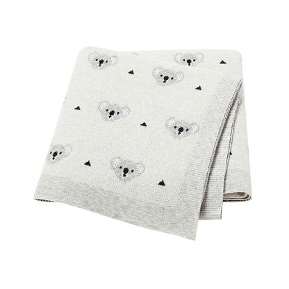 Knitted Cartoon Baby Swaddle Blanket