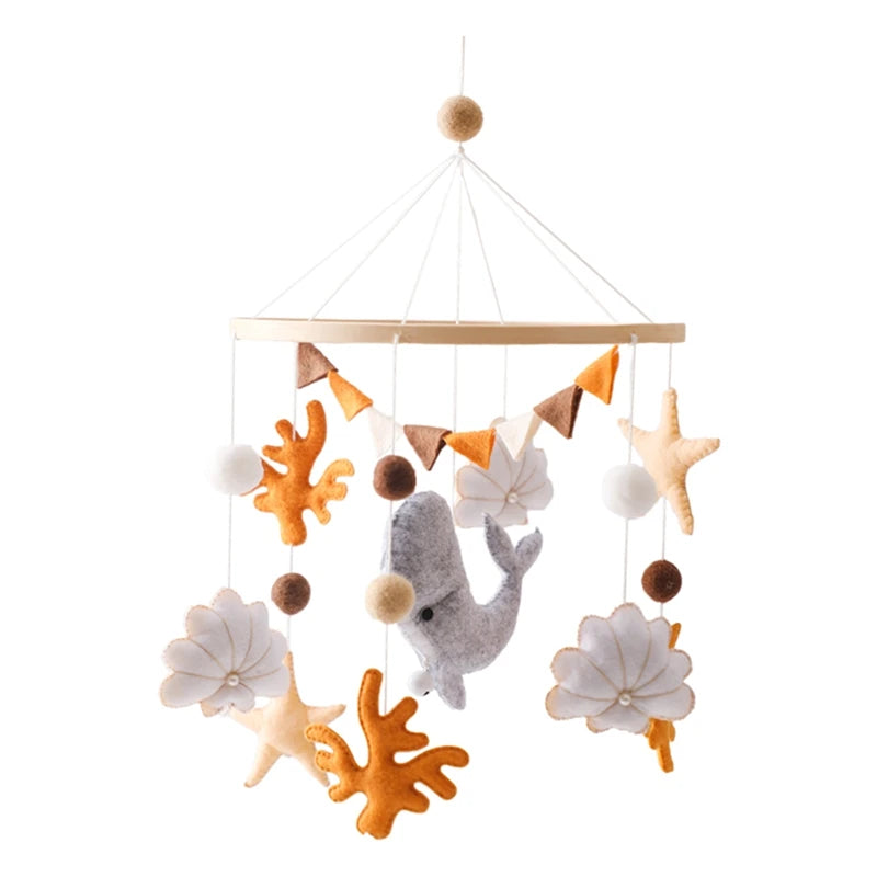 Crib Mobile Rattle Toy — Musical Baby Cot Mobile with Lights for Newborns