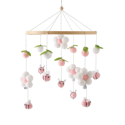 Crib Mobile Rattle Toy — Musical Baby Cot Mobile with Lights for Newborns