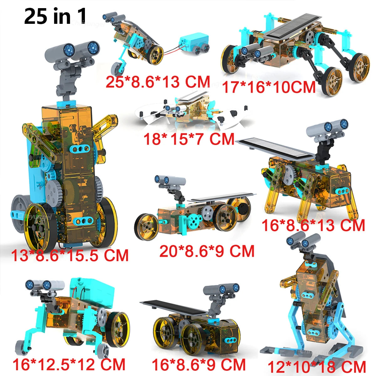 13-in-1 Solar Robot Kit | STEM Science Toy for Kids — Build 13 Solar Models