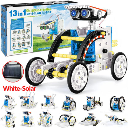 13-in-1 Solar Robot Kit | STEM Science Toy for Kids — Build 13 Solar Models