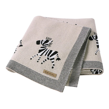 Knitted Cartoon Baby Swaddle Blanket