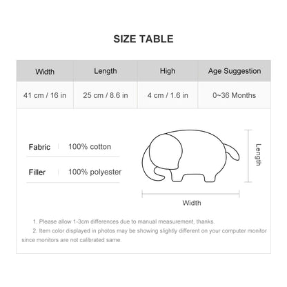 Elephant Plush Baby Pillow