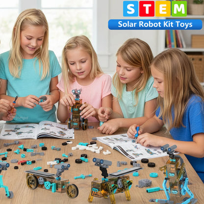 13-in-1 Solar Robot Kit | STEM Science Toy for Kids — Build 13 Solar Models