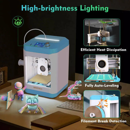 Geeetech M1S Kids 3D Printer — WiFi + Auto-Leveling, Ready Out of the Box