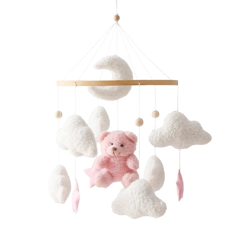 Crib Mobile Rattle Toy — Musical Baby Cot Mobile with Lights for Newborns