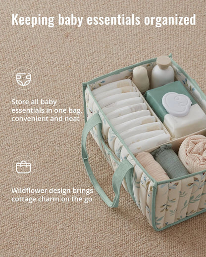 Floral Diaper Caddy Organizer