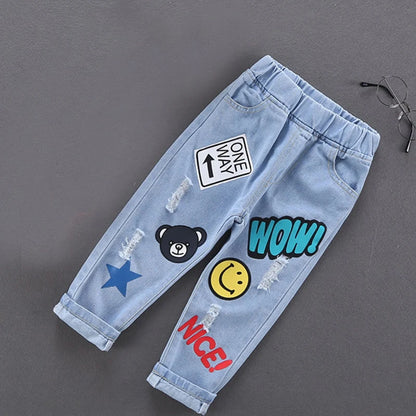 Kids Stretch Cotton Denim Pants
