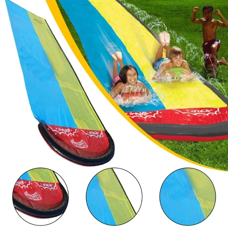 Inflatable Backyard Water Slide — Sprinkler Run for Kids (Outdoor Summer)