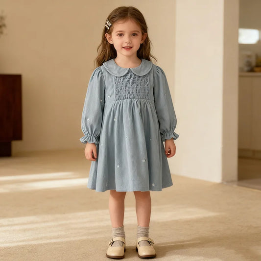 Toddler Girl Cotton Dress — Soft Casual Everyday Dress for Girls Ages 1–5