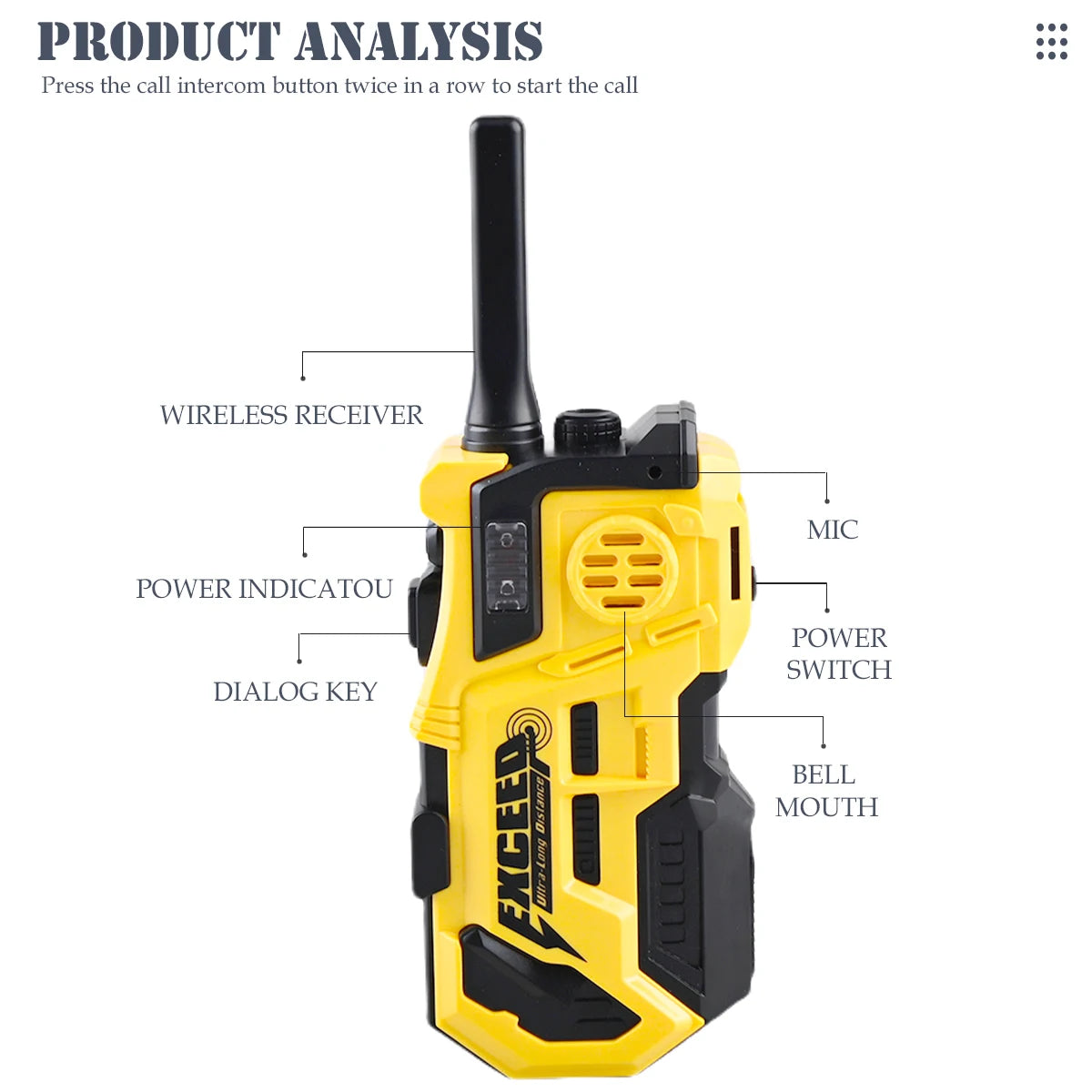 Kids Walkie Talkies 2-Pack | Long-Range Two-Way Radios for Outdoor Adventures