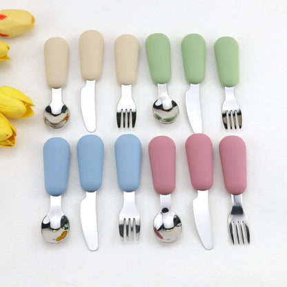 Silicone Baby Cutlery Set (3PCS)