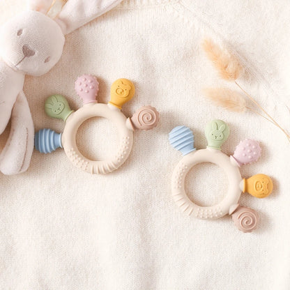 Silicone Teether Ring for 0-12 Months