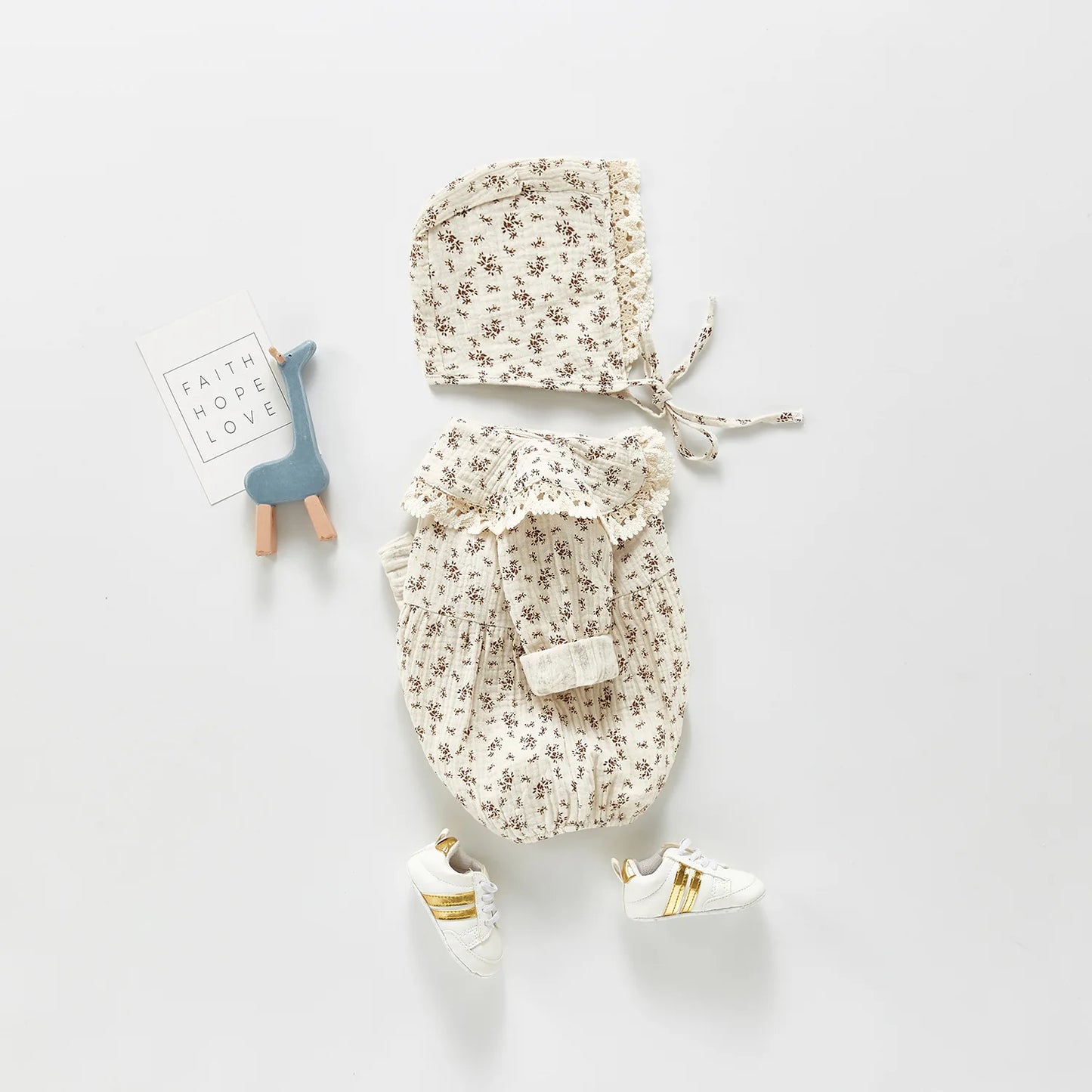 Autumn Baby Girl Romper & Hat
