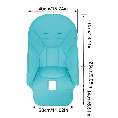 PU Leather High Chair Cushion — Wipe-Clean, Universal Fit