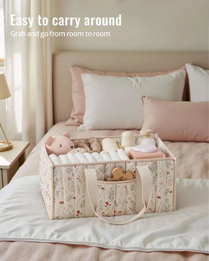 Floral Diaper Caddy Organizer