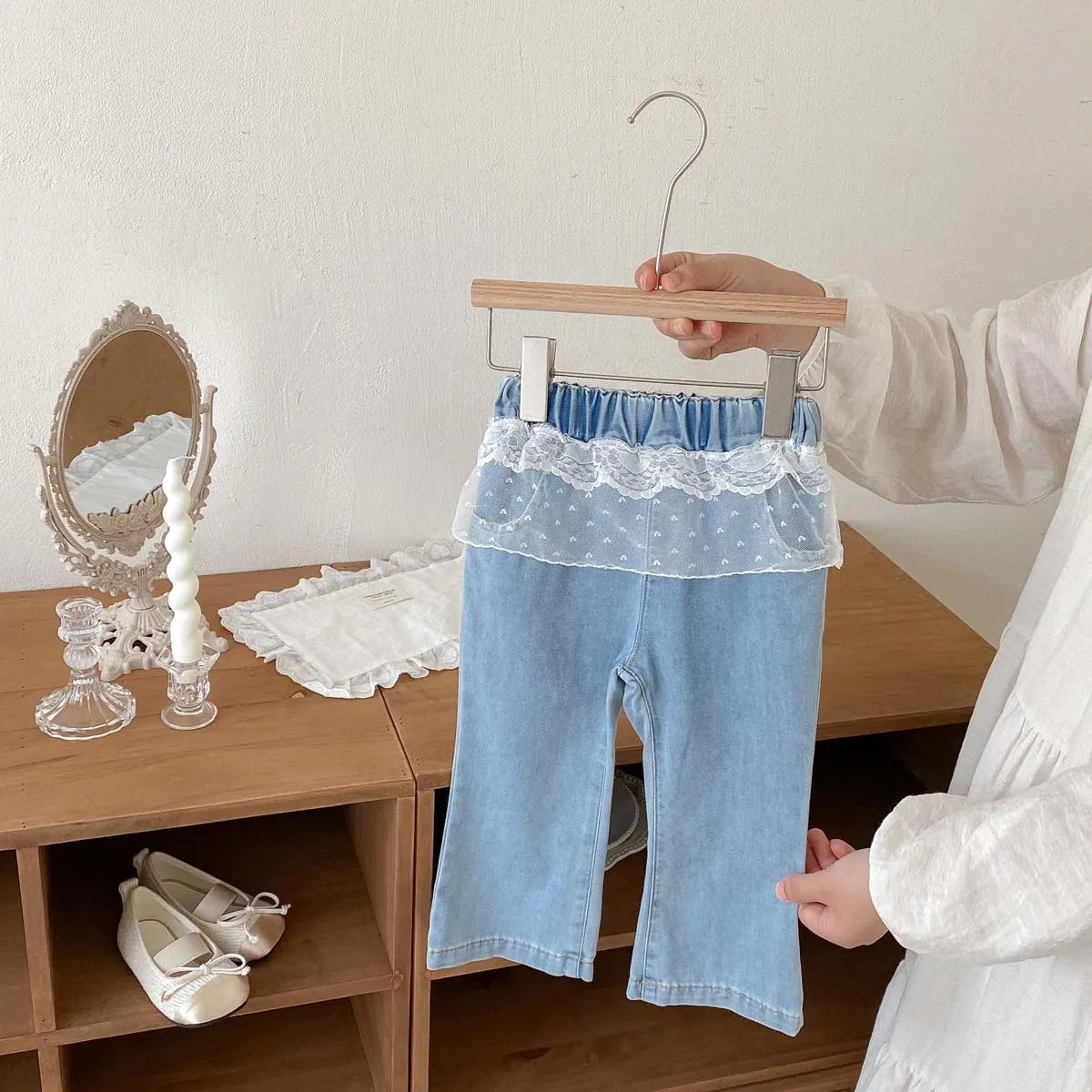 Girls Flared Denim Pant