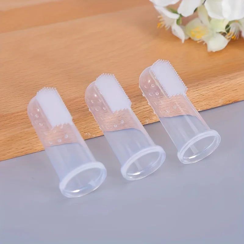 2PCS Silicone Baby Finger Toothbrush