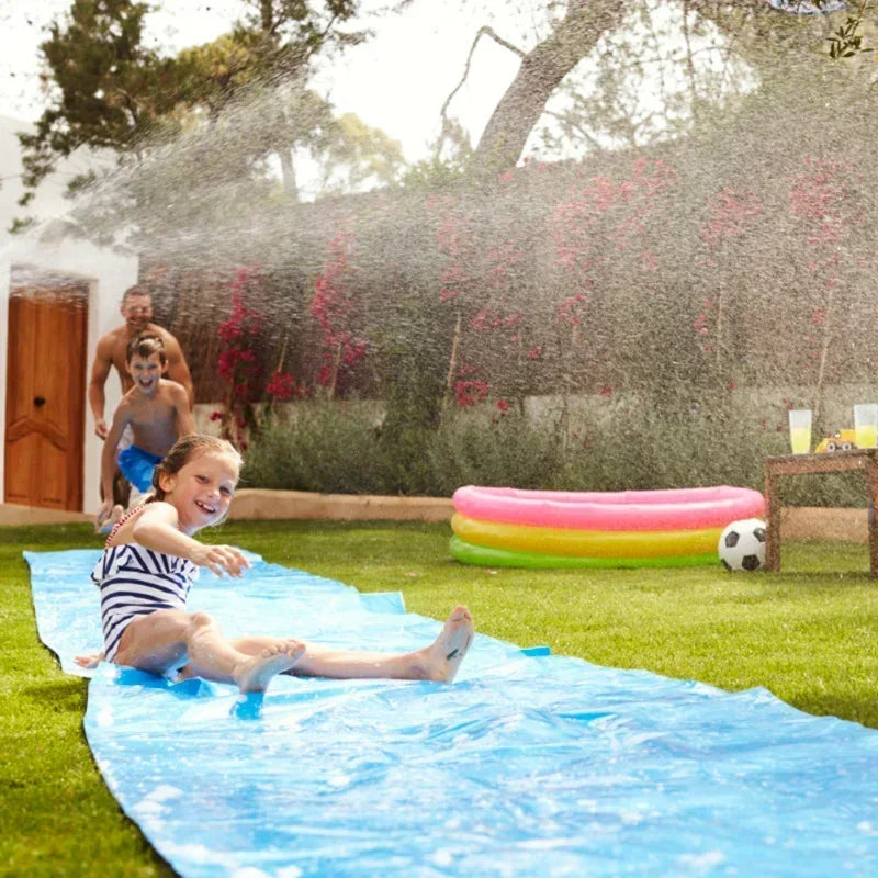 Inflatable Backyard Water Slide — Sprinkler Run for Kids (Outdoor Summer)