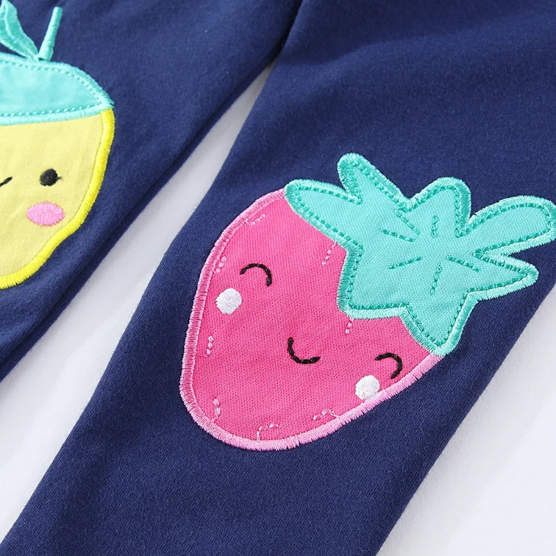 Girls Strawberry Leggings