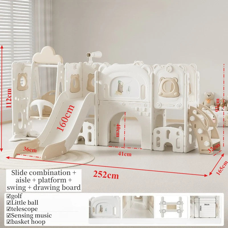 Kids Indoor Slide & Swing Set