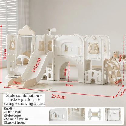Kids Indoor Slide & Swing Set