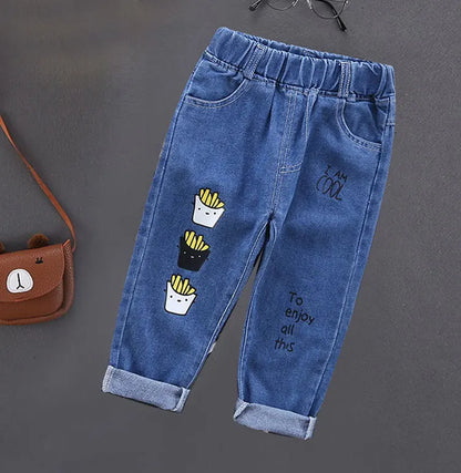Kids Stretch Cotton Denim Pants