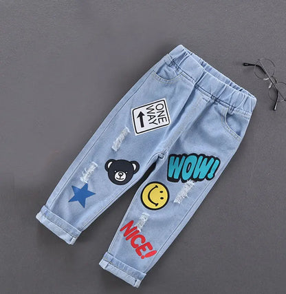 Kids Stretch Cotton Denim Pants