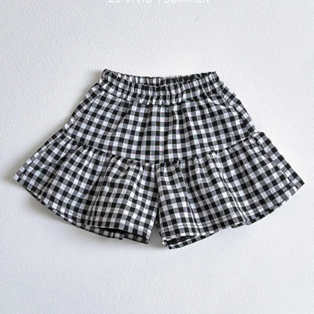Toddler Girls Plaid Summer Shorts