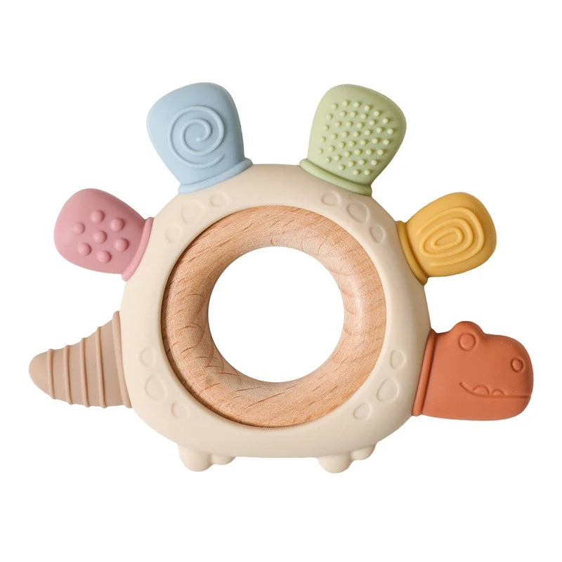 Silicone Teether Ring for 0-12 Months