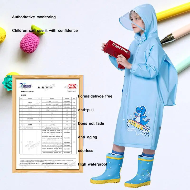 Kids Waterproof Raincoat Poncho