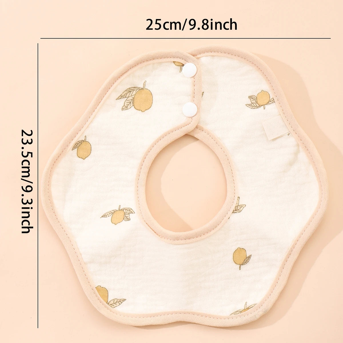 Waterproof Cotton Bib — Soft Absorbent Feeding Bib for Babies & Toddlers