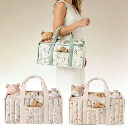 Floral Diaper Caddy Organizer