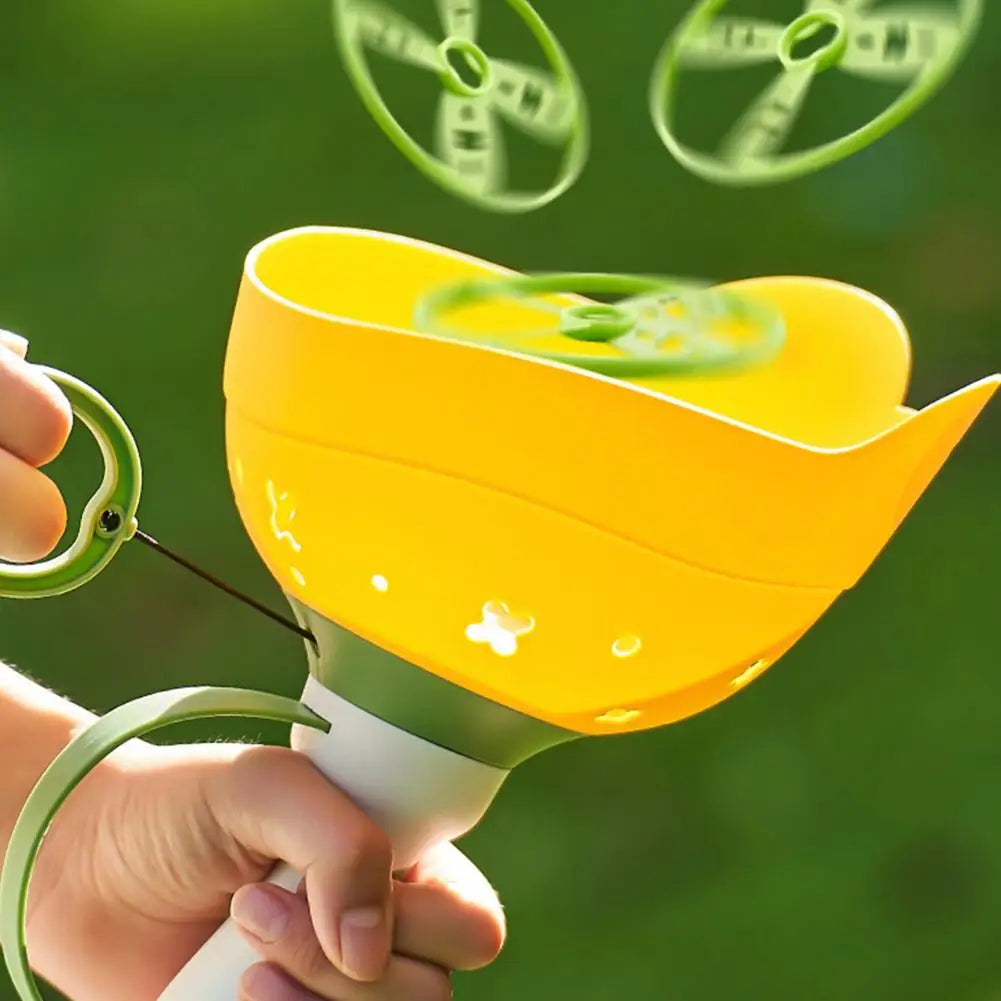 Flying Saucer Launcher Toy — Light-Up UFO Disc Shooter for Kids Outdoor Play