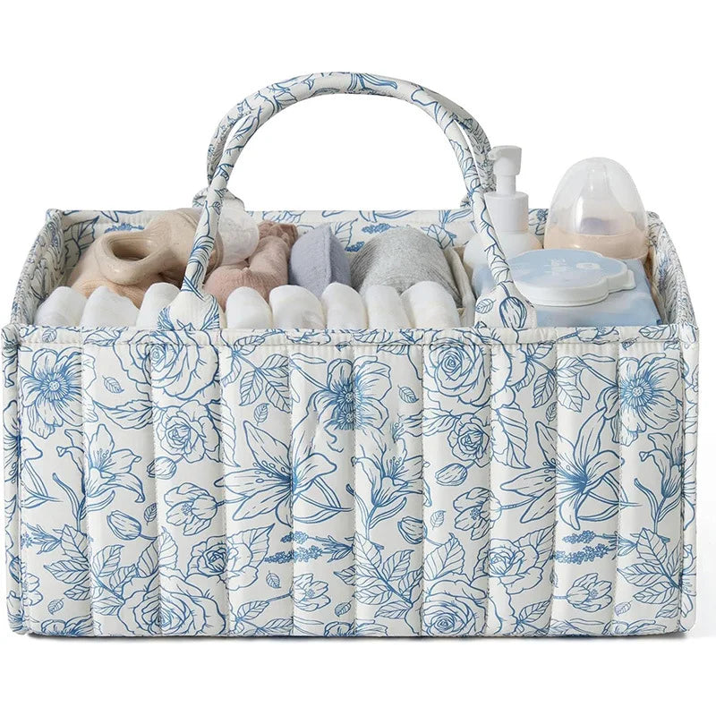 Floral Diaper Caddy Organizer