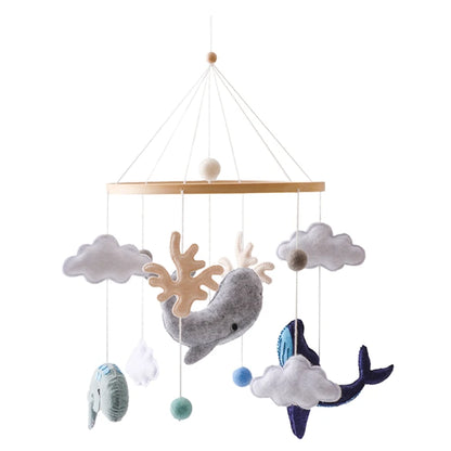 Crib Mobile Rattle Toy — Musical Baby Cot Mobile with Lights for Newborns