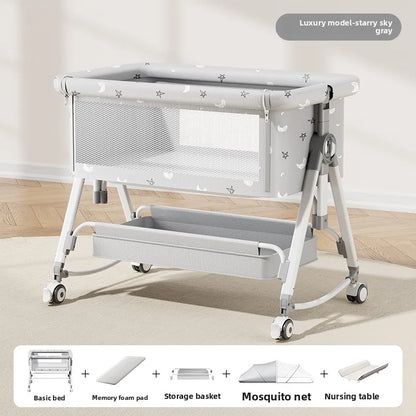 Portable Folding Travel Crib — Lightweight, Bedside Sleeper for 0–24m