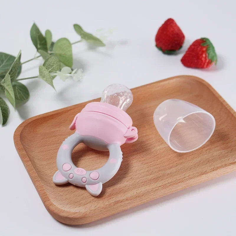 Baby Fruit Feeder — Silicone Mesh Fresh Food Feeder for Babies & Teething Infants