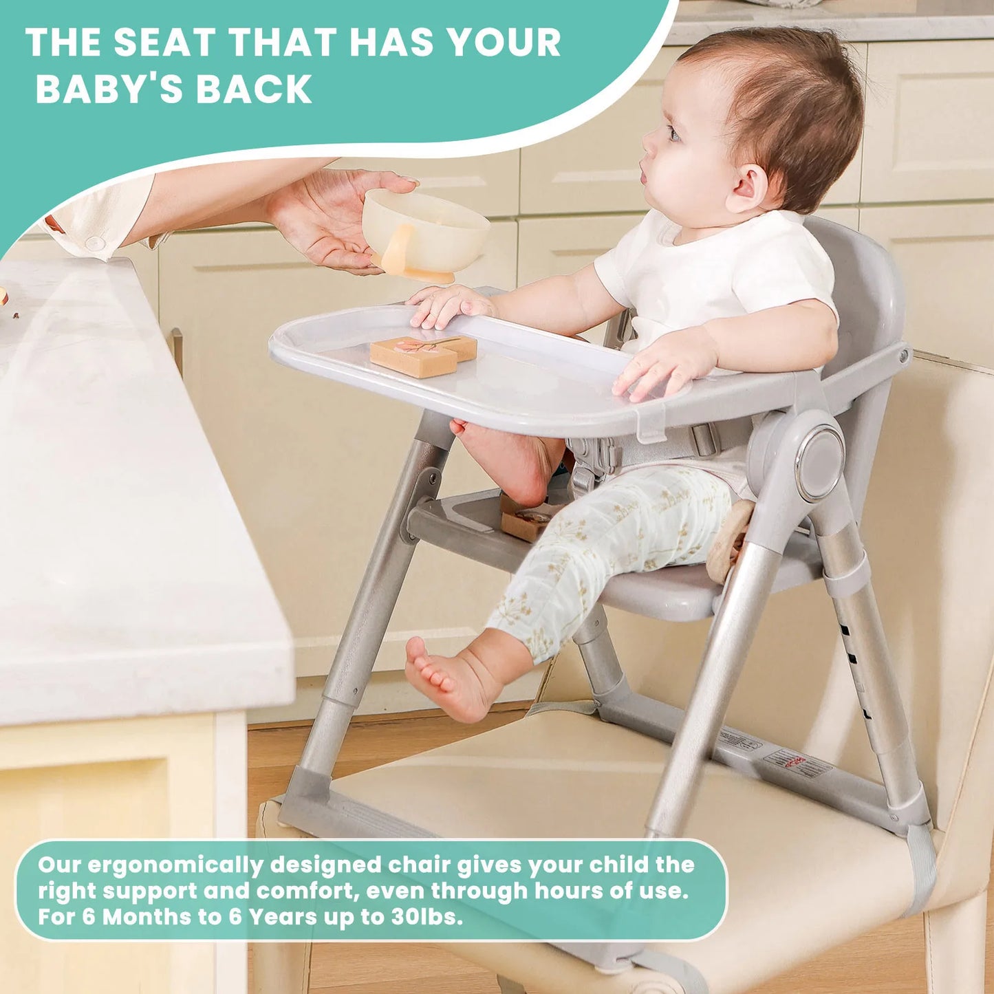 Folding Baby Booster High Chair
