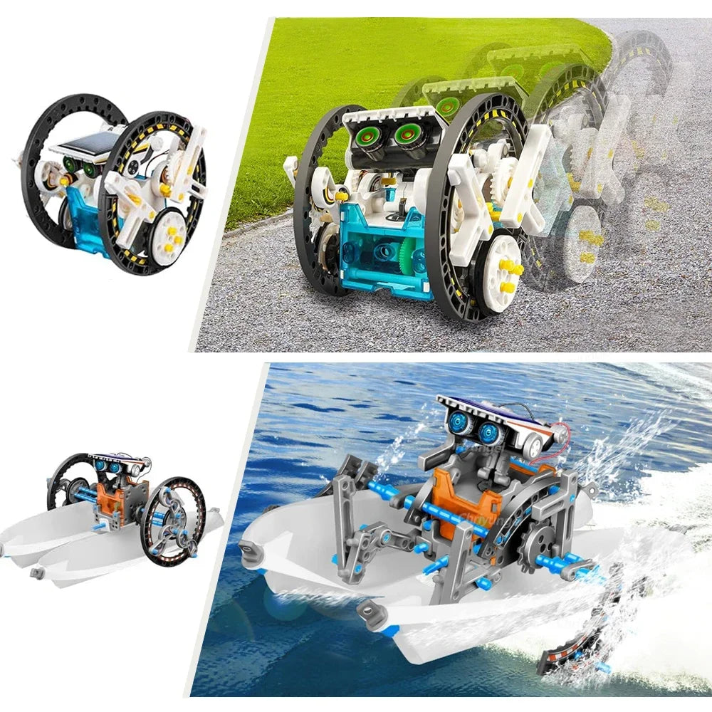 13-in-1 Solar Robot Kit | STEM Science Toy for Kids — Build 13 Solar Models