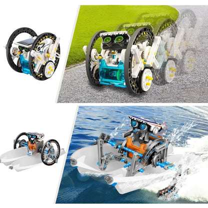 13-in-1 Solar Robot Kit | STEM Science Toy for Kids — Build 13 Solar Models