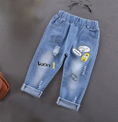 Kids Stretch Cotton Denim Pants