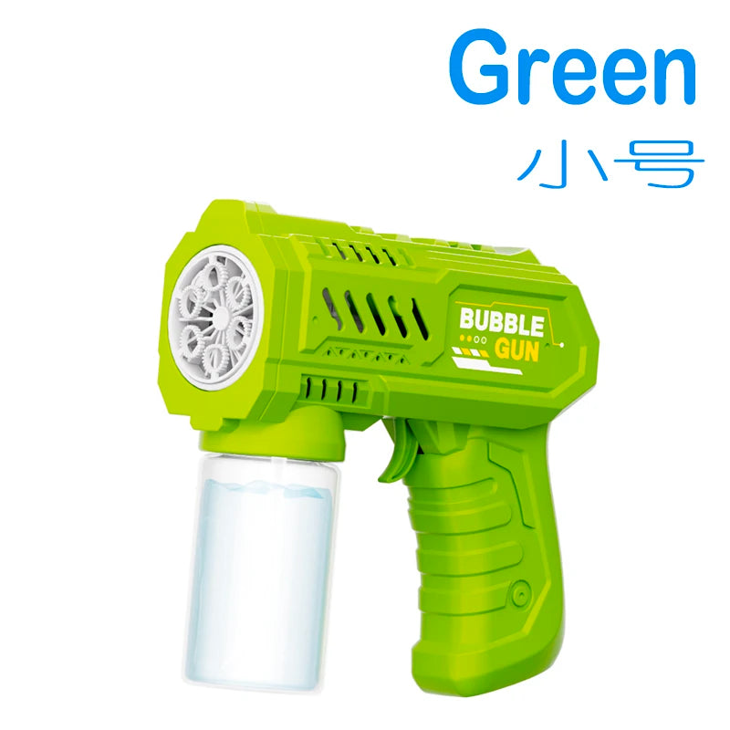 Automatic Bubble Machine Gun — 6-Hole, LED Lights (Ages 3+)