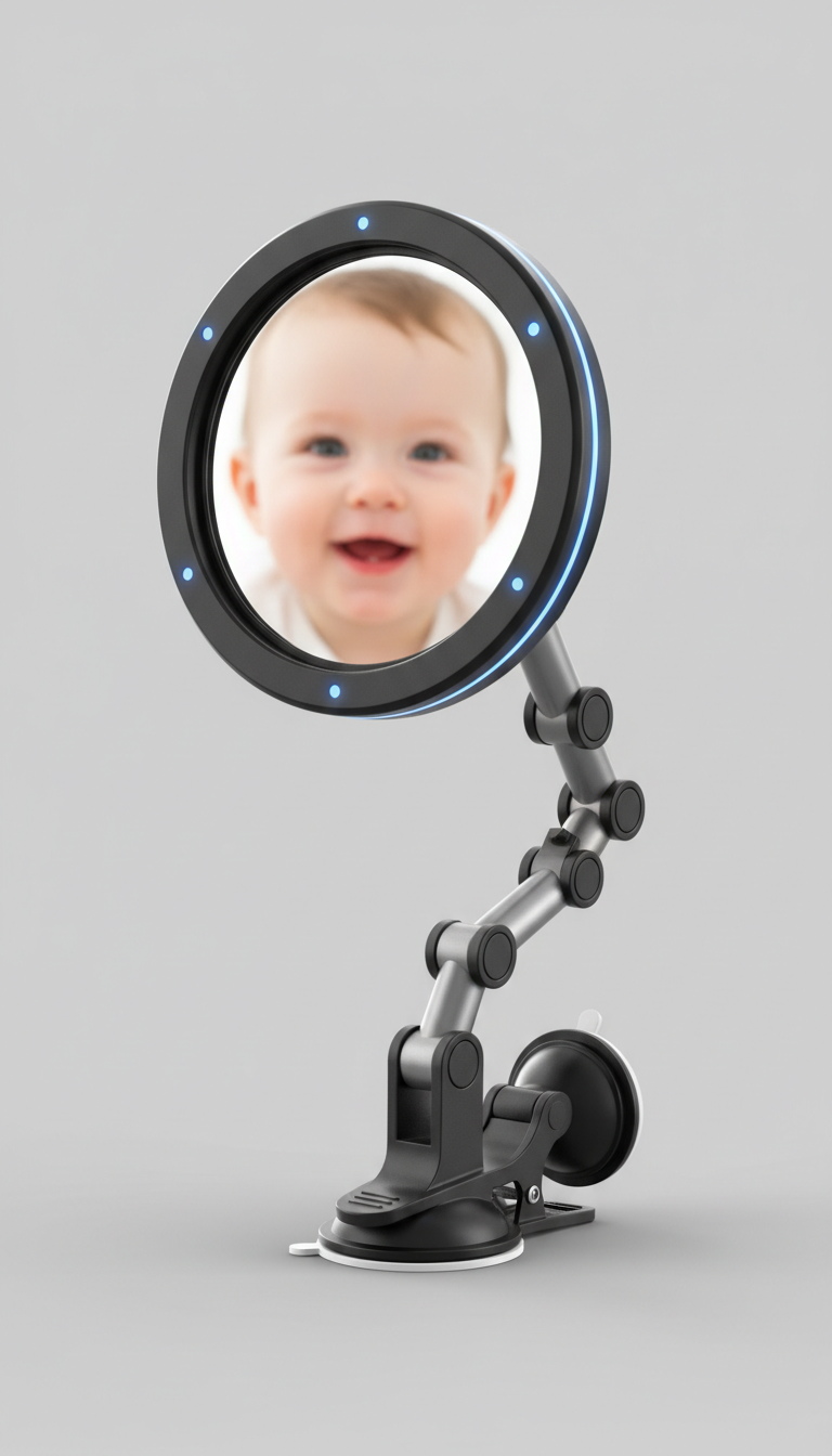 360 Degree Baby View Car Seat Mirror - adjustable mount
